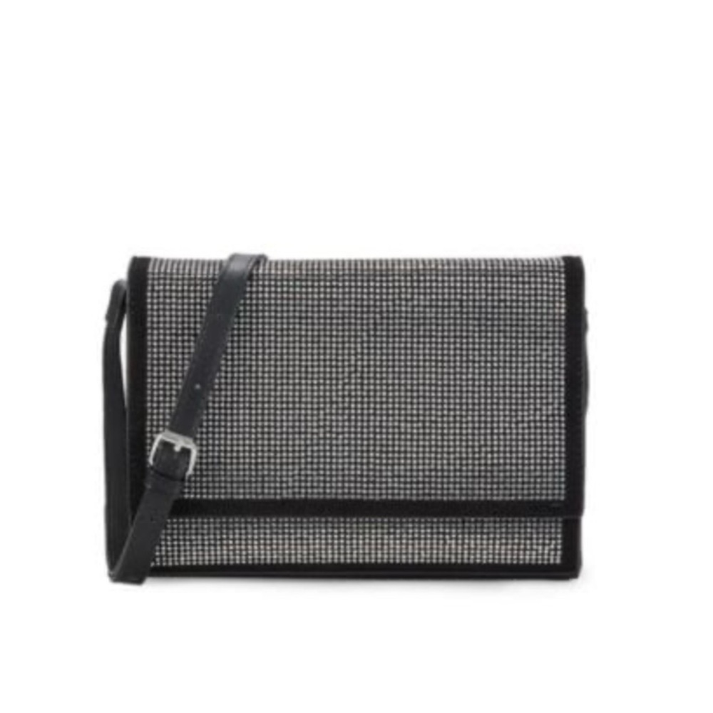 NWT Badgley Mischka Embellished Microsuede Crossbody Bag